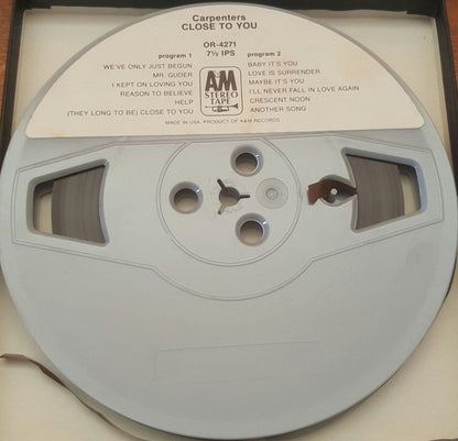 Carpenters : Close To You (Reel, 4tr Stereo, 7" Reel, Album)