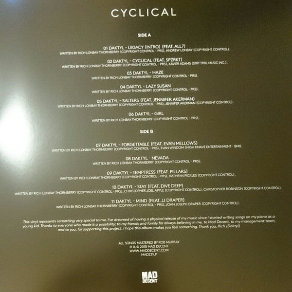 Daktyl : Cyclical (LP, Album)