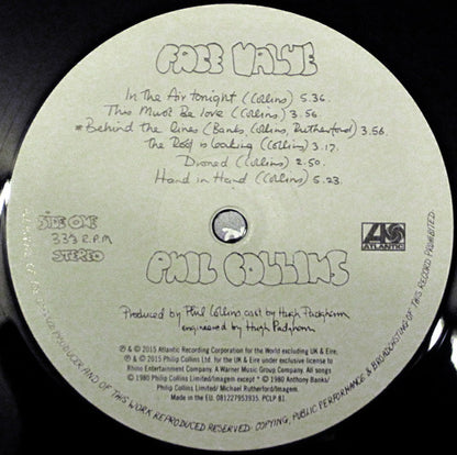 Phil Collins : Face Value (LP, Album, RE, RM, Gat)