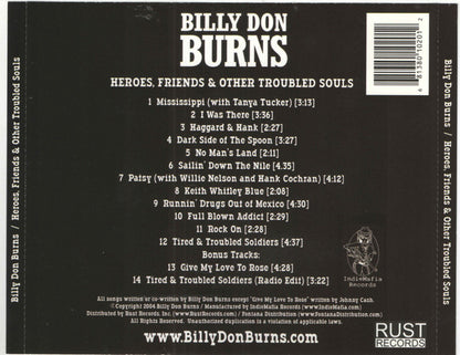 Billy Don Burns : Heroes, Friends & Other Troubled Souls (CD, Album)