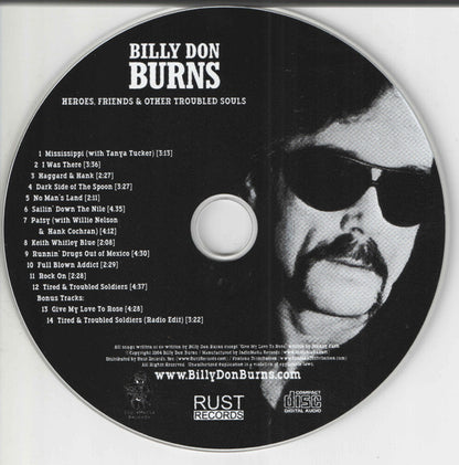 Billy Don Burns : Heroes, Friends & Other Troubled Souls (CD, Album)