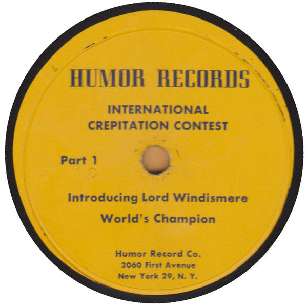Unknown Artist : International Crepitation Contest (3xShellac, 10", Album)