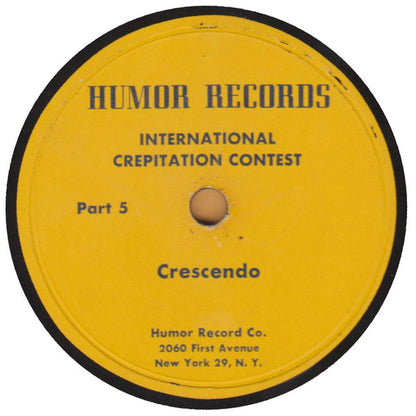 Unknown Artist : International Crepitation Contest (3xShellac, 10", Album)