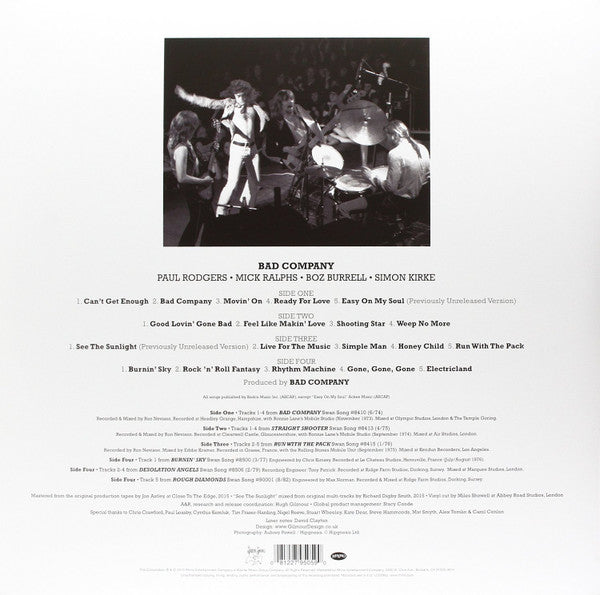 Bad Company (3) : Rock 'n' Roll Fantasy The Very Best Of Bad Company (2xLP, Comp, 180)