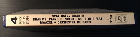 Sviatoslav Richter, Orchestre De Paris, Lorin Maazel - Johannes Brahms : Piano Concerto No. 2 In B Flat (Reel, 4tr Stereo, 7" Reel)