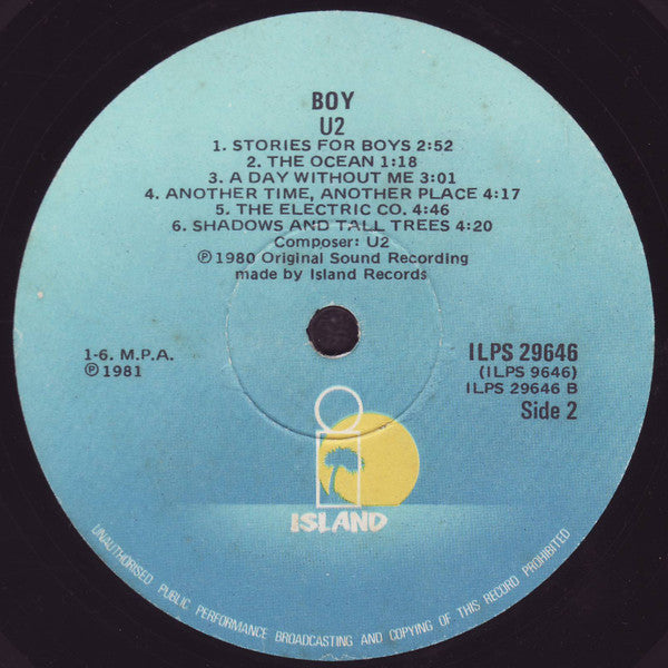 U2 : Boy (LP, Album)