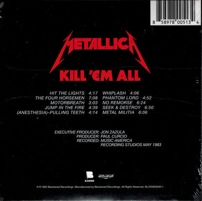 Metallica : Kill 'Em All (CD, Album, RE, RM)