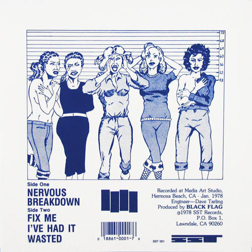 Black Flag : Nervous Breakdown (7", EP, RP, V17)