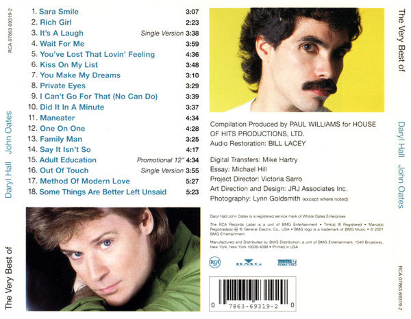 Daryl Hall & John Oates : The Very Best Of (CD, Comp, RE, RM, Opt)