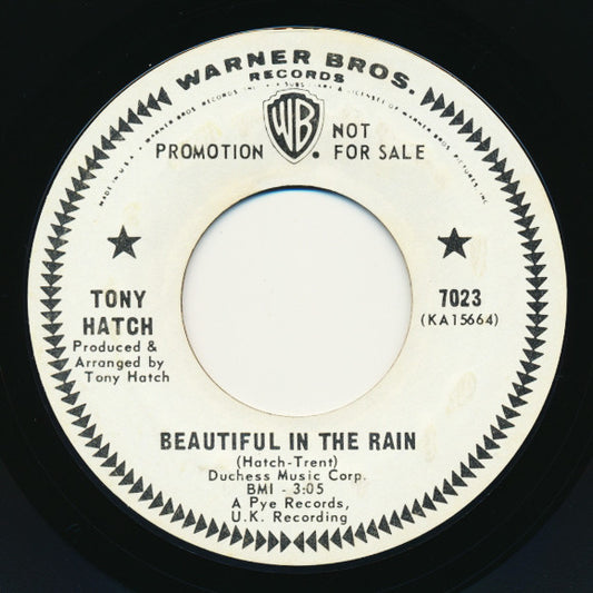 Tony Hatch : Beautiful In The Rain / While The City Sleeps (7", Promo)