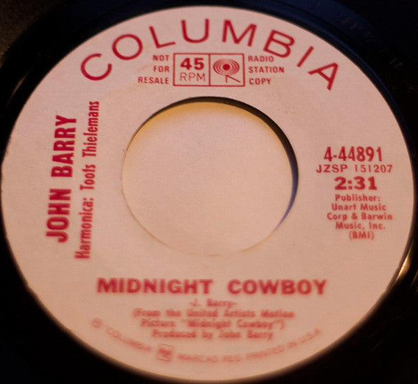 John Barry : Midnight Cowboy (7", Single, Promo)