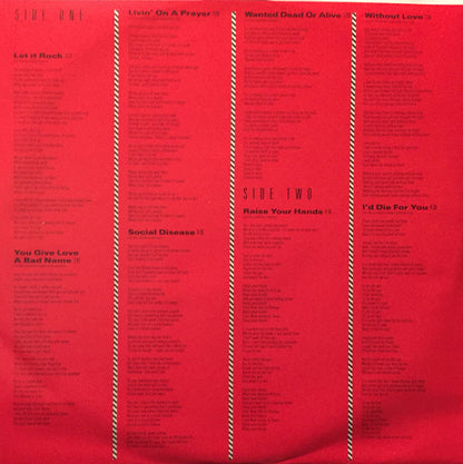 Bon Jovi : Slippery When Wet (LP, Album, RE, 180)