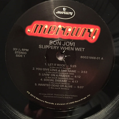 Bon Jovi : Slippery When Wet (LP, Album, RE, 180)