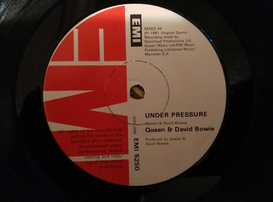 Queen & David Bowie : Under Pressure (7", Single)