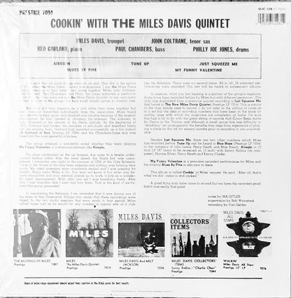 The Miles Davis Quintet : Cookin' With The Miles Davis Quintet  (LP, Album, Mono, RE, RM, RP)