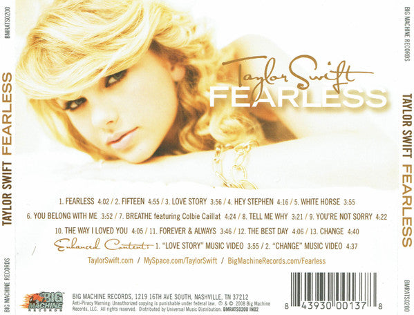 Taylor Swift : Fearless (CD, Album, Enh)