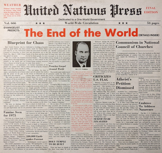 J. C. Crabtree : The End Of The World (LP, Album)
