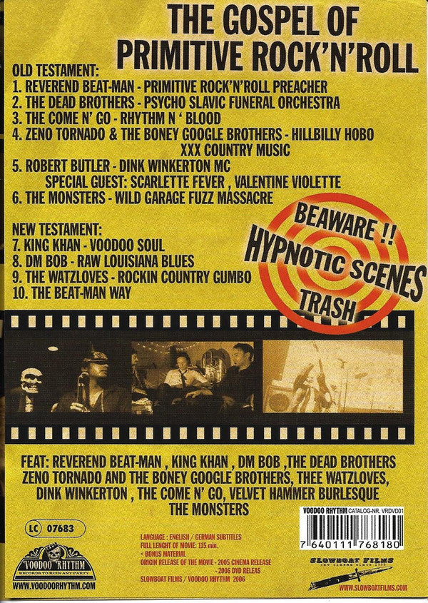 Various : Voodoo Rhythm, The Gospel Of Primitive Rock'N'Roll (DVD-V)