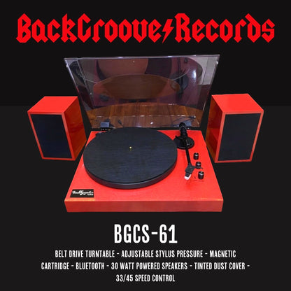 Backgroove AccuTRAK CS-61Turntable/BT Speaker Set
