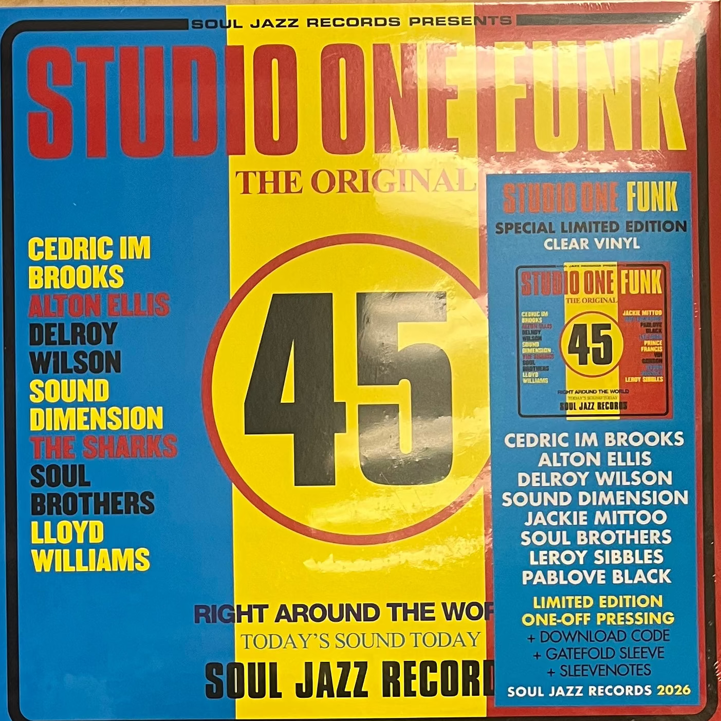 Soul Jazz Records: Studio One Funk Clear Vinyl 2xLP