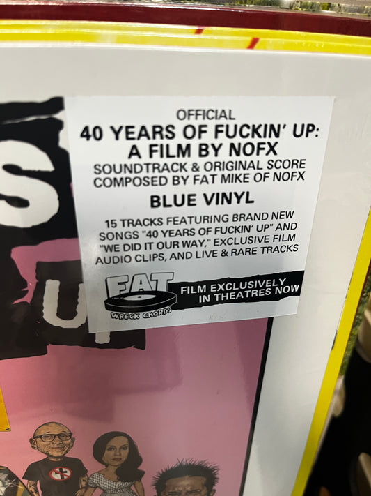 NOFX - 40 Years Of Fuckin' Up: Soundtrack + Score Blue Vinyl 2xLP
