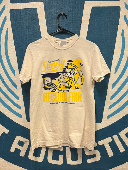 St. Augustine Record Fair 2025 T-Shirt - Cream