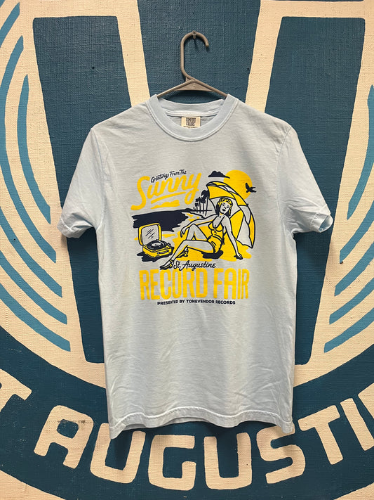 St. Augustine Record Fair 2025 T-Shirt - Blue