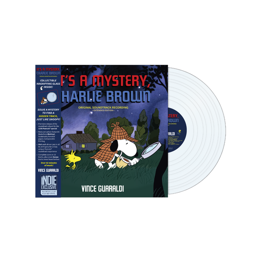 Vince Guaraldi - It's a Mystery, Charlie Brown Magnifying Glass Clear Vinyl LP PREORDER
