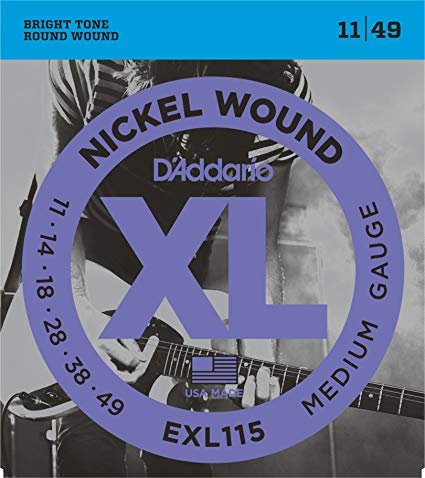 D'Addario Nickel Wound Electric Guitar Strings XL Medium Gauge EXL115