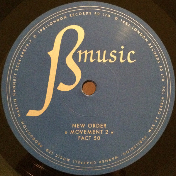 New Order : Movement (LP, Album, RE, RP)
