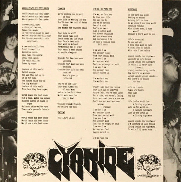 Cyanide (5) : World Peace Six Feet Under (LP, Album, RE, Red)
