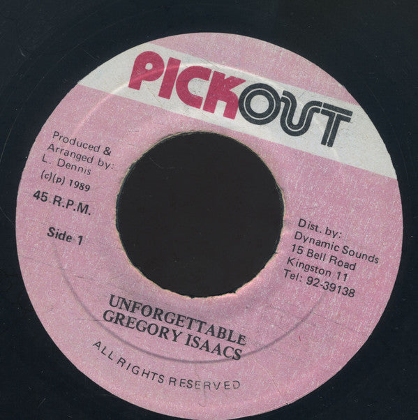 Gregory Isaacs : Unforgettable (7")