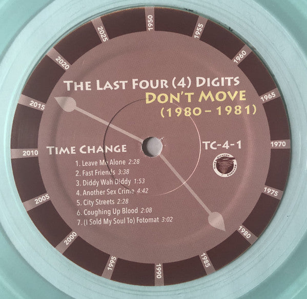 Last Four (4) Digits : Don't Move (LP, Album, Comp, Ltd, Cle + CD, Album, Comp)
