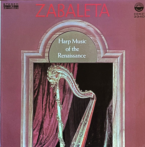 Nicanor Zabaleta : Harp Music Of The Renaissance (LP, Album)