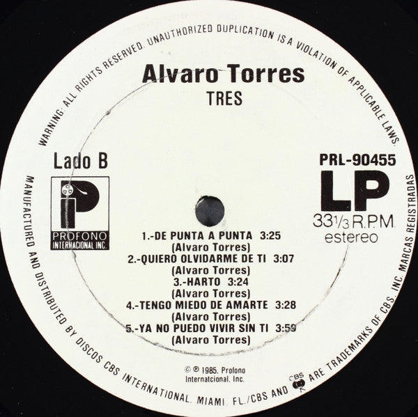 Alvaro Torres : Tres (LP, Album)