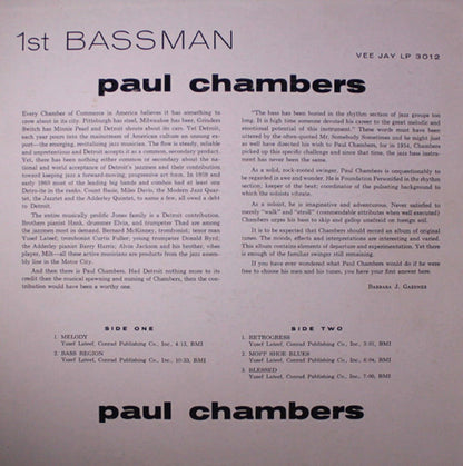 Paul Chambers (3) : 1st Bassman (LP, Album, Mono, RE)