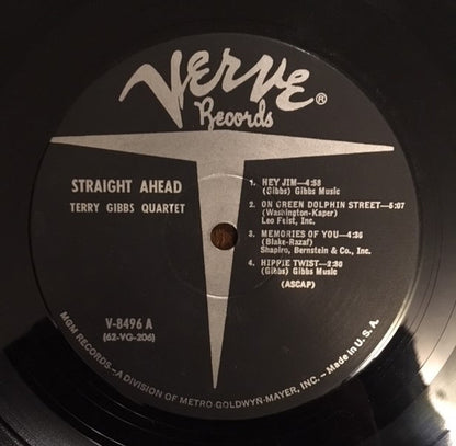 Terry Gibbs Quartet : Straight Ahead (LP, Mono)
