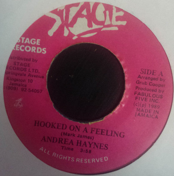 Andrea Haynes : Hooked On A Feeling (7")