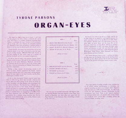 Tyrone Parsons : Organ Eyes (LP, Album, Mono)
