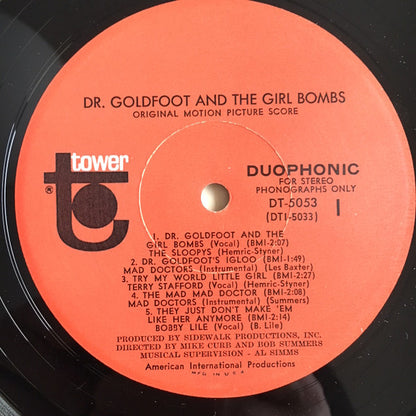 Various : Dr. Goldfoot & The Girl Bombs (Original Motion Picture Score) (LP, Scr)