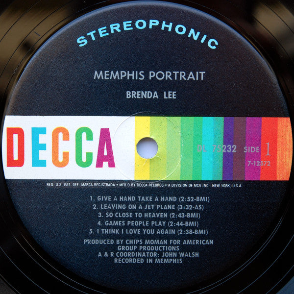 Brenda Lee : Memphis Portrait (LP, Album, Glo)