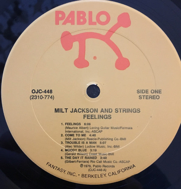 Milt Jackson And Strings* : Feelings (LP, RE, RM)