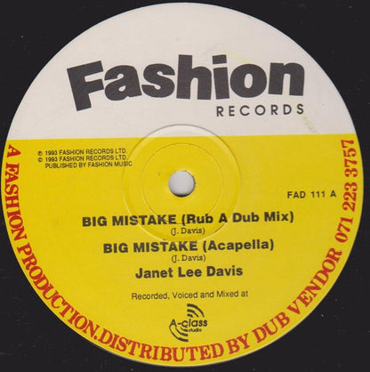 Janet Lee Davis : Big Mistake / Late Night Blues (12")