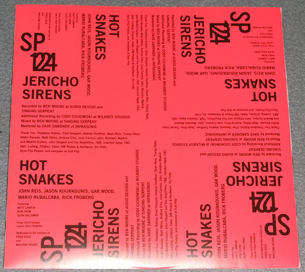 Hot Snakes : Jericho Sirens (LP, Album, Ltd)