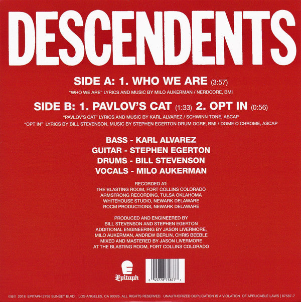 Descendents : Who We Are (7", Single)