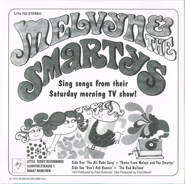 Melvyn & The Smartys : Sing Songs From Their Saturday Morning TV Show!  (7", EP)