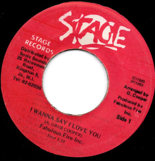 Fabulous Five Inc. : I Wanna Say I Love You (7")