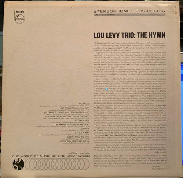 Lou Levy Trio : The Hymn (LP, Album)