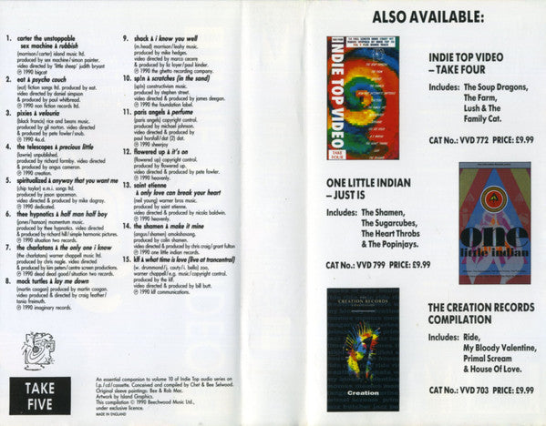 Various : Indie Top Video (Take Five) (VHS, Comp, NTSC)