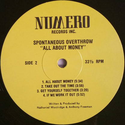 Spontaneous Overthrow : All About Money (LP, Album, RE)